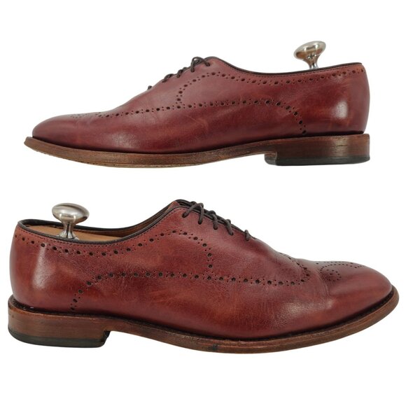 Allen Edmonds Fairfax Dress Shoes Mens size 8 Brown Leather Wholecut Oxfords USA - Picture 8 of 11